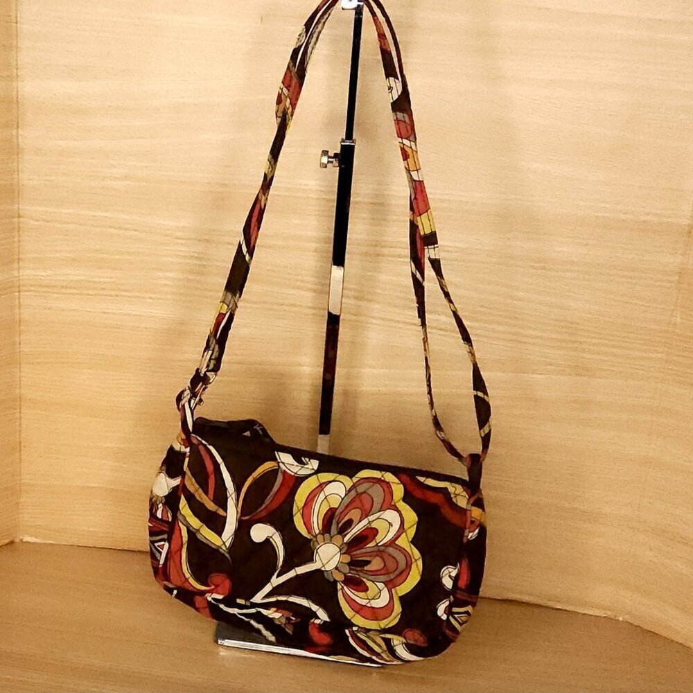Vera Bradley Womens Brown Quilted Small Handbag